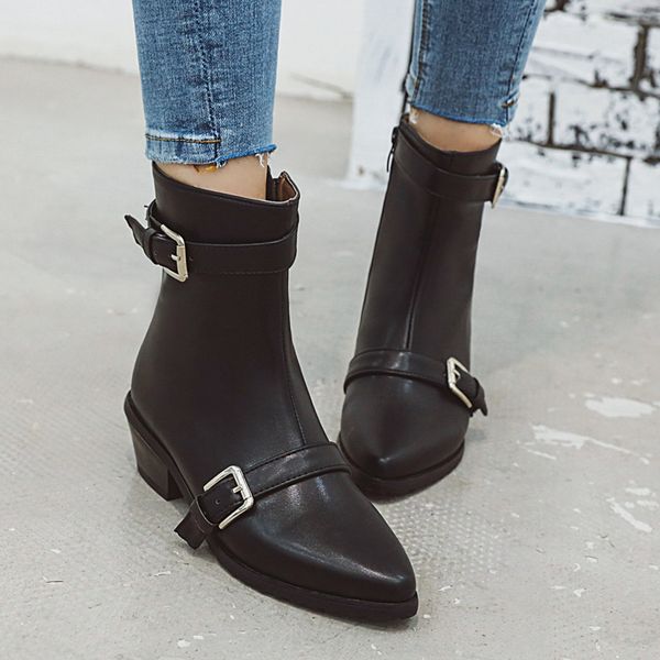 buckle strap motorcycle boots biker waterproof woman shoes punk style waterproof martins boots black ankle for women drop
buckle strap motorcycle boots biker waterproof woman shoes punk style waterproof martins boots black ankle for women drop