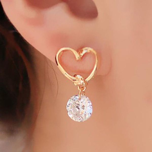 simple new design women's cute love heart crystal zircon dangle ear pins ear drop earrings dangles for women wedding party gift, Silver
simple new design women's cute love heart crystal zircon dangle ear pins ear drop earrings dangles for women wedding party gift, Silver