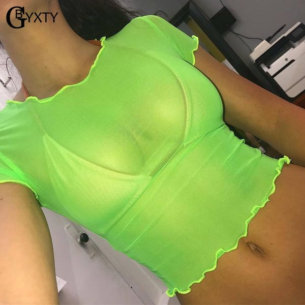 gbyxty streetear neon color t shirt crop 2019 summer women short sleeve transparent mesh tee shirt femme za1419, White
gbyxty streetear neon color t shirt crop 2019 summer women short sleeve transparent mesh tee shirt femme za1419, White