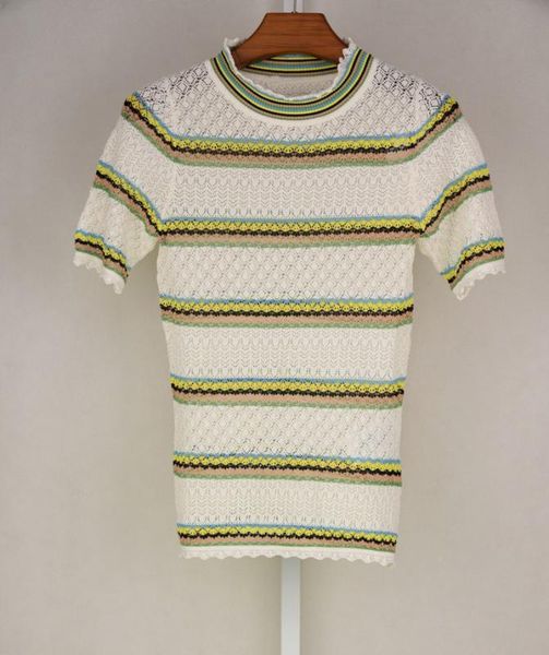 women's sweaters 18 summer lady wind lace collar rainbow hollow out knitting shirt 81032, White;black
women's sweaters 18 summer lady wind lace collar rainbow hollow out knitting shirt 81032, White;black