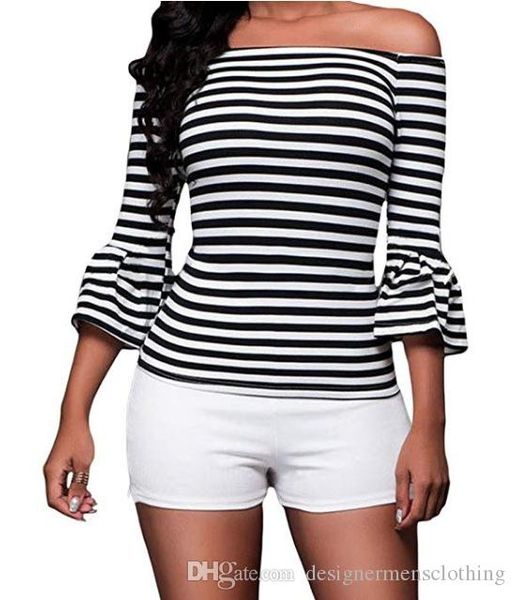spring autumn striped ruffle blouse women slash neck t-shirt fashion casual long sleeve female, White
spring autumn striped ruffle blouse women slash neck t-shirt fashion casual long sleeve female, White