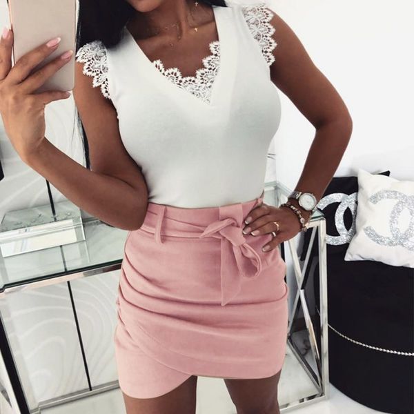 2019 skirt women high waist solid color retro slim ruffled short section simple crossover straps skirt faldas mujer moda*, Black
2019 skirt women high waist solid color retro slim ruffled short section simple crossover straps skirt faldas mujer moda*, Black