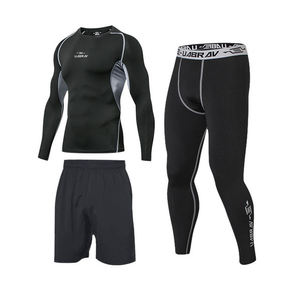compression men's sport suits quick dry running sets clothes sports joggers training gym fitness tracksuits running, Gray
compression men's sport suits quick dry running sets clothes sports joggers training gym fitness tracksuits running, Gray