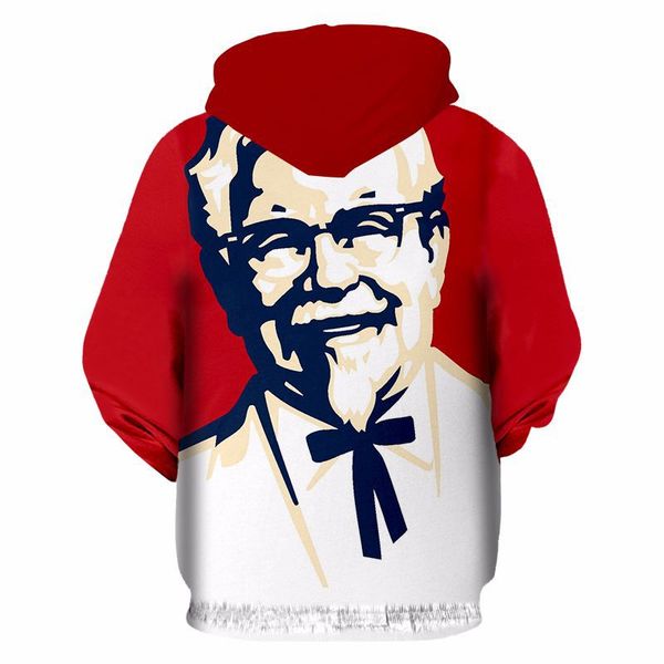 2018 spring and autumn new style 3d printed kfc grandpa sports casual clothing zipper hoodie customizable, Black
2018 spring and autumn new style 3d printed kfc grandpa sports casual clothing zipper hoodie customizable, Black