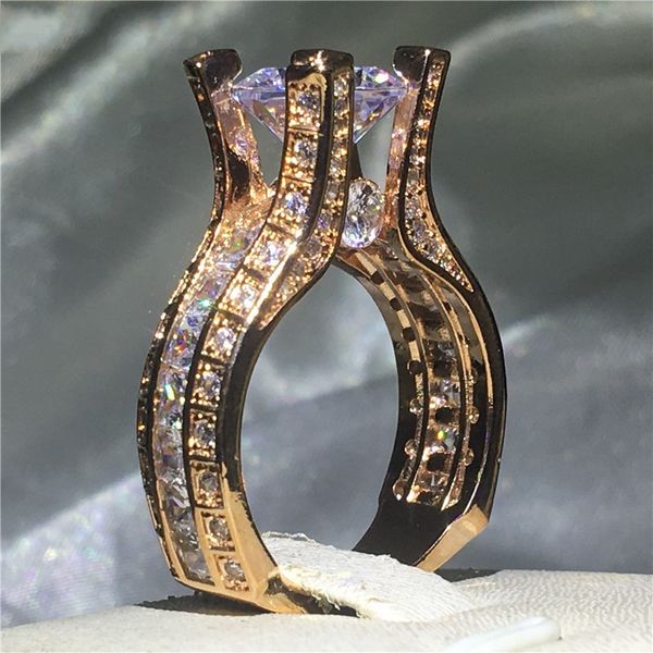 3ct vintage fashion jewelry 925 sterling silver&rose gold fill round cut white z cz diamond party women wedding bridal ring set gift, Slivery;golden
3ct vintage fashion jewelry 925 sterling silver&rose gold fill round cut white z cz diamond party women wedding bridal ring set gift, Slivery;golden