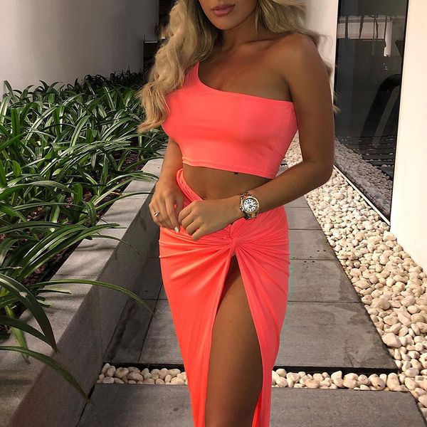 summer dresses women clothes split one shoulder neon two piece dress bodycon midi dress summer crop plus size irregular vestidos, Black;gray
summer dresses women clothes split one shoulder neon two piece dress bodycon midi dress summer crop plus size irregular vestidos, Black;gray