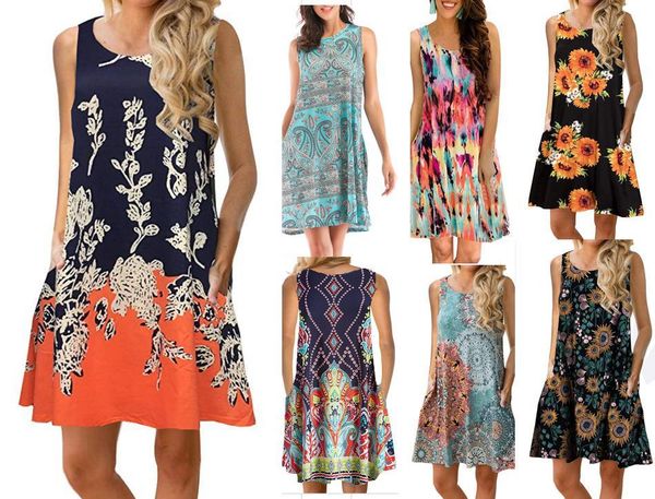 2019 summer sleeveless pullover printing big hemline jumper skirt comfortable soft cotton dresses dhl, Black;gray
2019 summer sleeveless pullover printing big hemline jumper skirt comfortable soft cotton dresses dhl, Black;gray