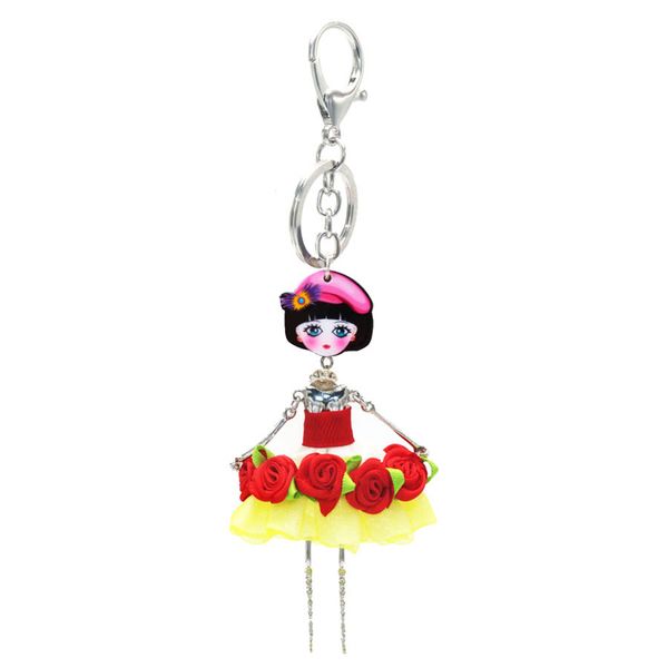 new doll cute red keychain women flower cloth handmade key chain lovely girls princess pendant fashion jewelry, Silver
new doll cute red keychain women flower cloth handmade key chain lovely girls princess pendant fashion jewelry, Silver