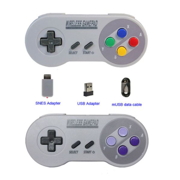 

Wireless Gamepads 2.4GHZ Joypad Joystick Controller for SNES NES Classic Mini windows IOS Android raspberry pi Console remote