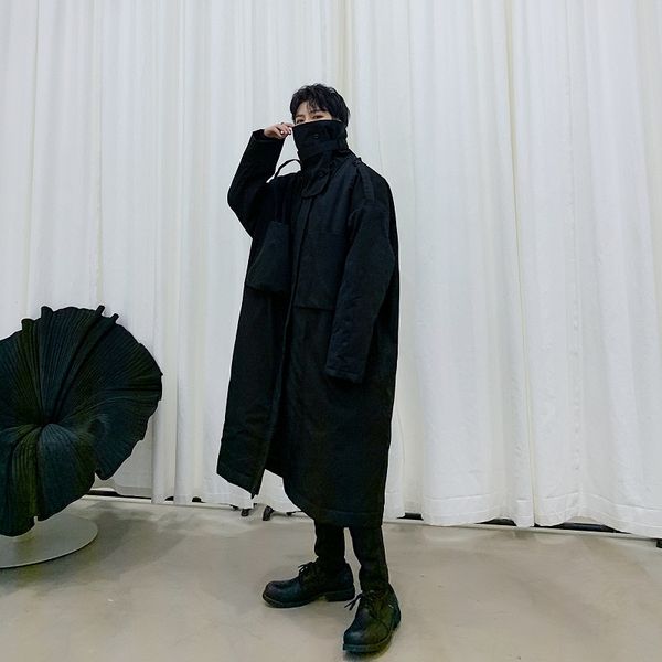 men winter collar detachable loose thick coat cotton padded jacket male japan streetwear hip hop long parka overcoat outerwear, Black
men winter collar detachable loose thick coat cotton padded jacket male japan streetwear hip hop long parka overcoat outerwear, Black