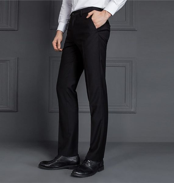men's slim fit elegant suit pants men dress pants silk trousers straight business mens formal single, White;black
men's slim fit elegant suit pants men dress pants silk trousers straight business mens formal single, White;black