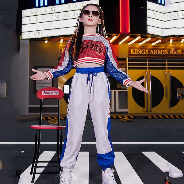 sparkly children perform jazz dance costumes girls street wear long sleeve hip-hop clothing pants 110-160 cm height dl4783, Black;red
sparkly children perform jazz dance costumes girls street wear long sleeve hip-hop clothing pants 110-160 cm height dl4783, Black;red