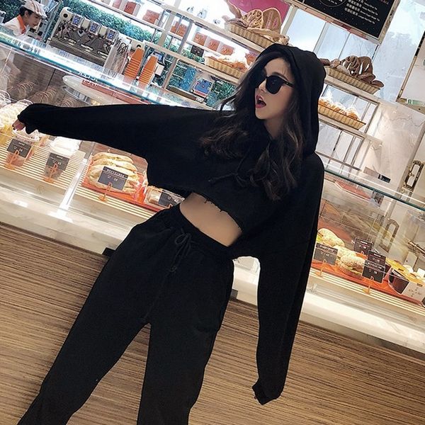 women's tracksuits women tracksuit autumn clothing fashion trend short hoodies solid pullover casual long pants sweatshirts, Gray
women's tracksuits women tracksuit autumn clothing fashion trend short hoodies solid pullover casual long pants sweatshirts, Gray