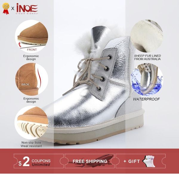 иноэ короткие лодыжки свободного покроя овчины кожа овчины шерсти меховой подкладке снегоступы для женщины теплый обувь водонепроницаемый mx, Black 
иноэ короткие лодыжки свободного покроя овчины кожа овчины шерсти меховой подкладке снегоступы для женщины теплый обувь водонепроницаемый mx, Black