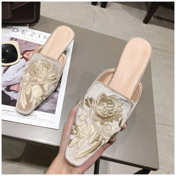 spring 2020 fashion women slipper embroider slip on mule shoes low heel outdoor sandals slides casual flip flops, Black
spring 2020 fashion women slipper embroider slip on mule shoes low heel outdoor sandals slides casual flip flops, Black