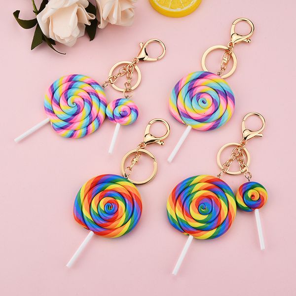 simulation rainbow lollipop keychain girl cute candy color round car keyring key holder resin key chain kids gift llaveros, Silver
simulation rainbow lollipop keychain girl cute candy color round car keyring key holder resin key chain kids gift llaveros, Silver