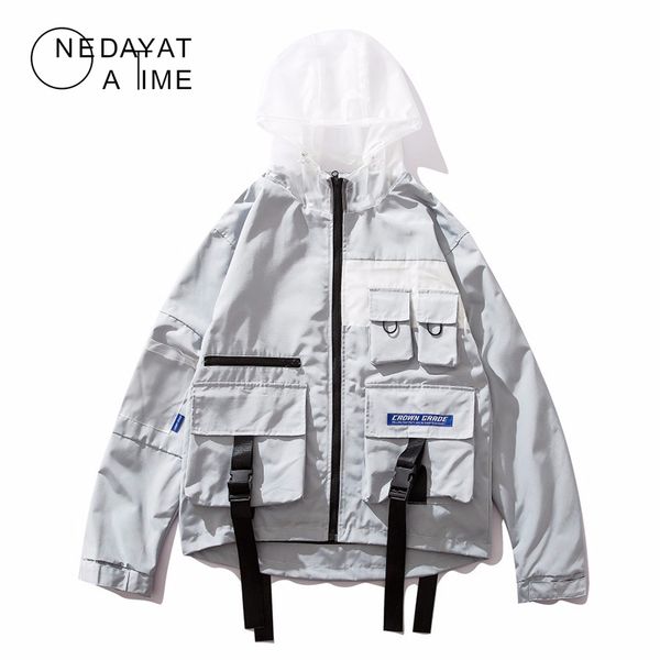 streetwear jackets hipster outwear buckle ribbons multi pockets hooded windbreaker jackets hip hop zip up track jacket coats top, Black;brown
streetwear jackets hipster outwear buckle ribbons multi pockets hooded windbreaker jackets hip hop zip up track jacket coats top, Black;brown