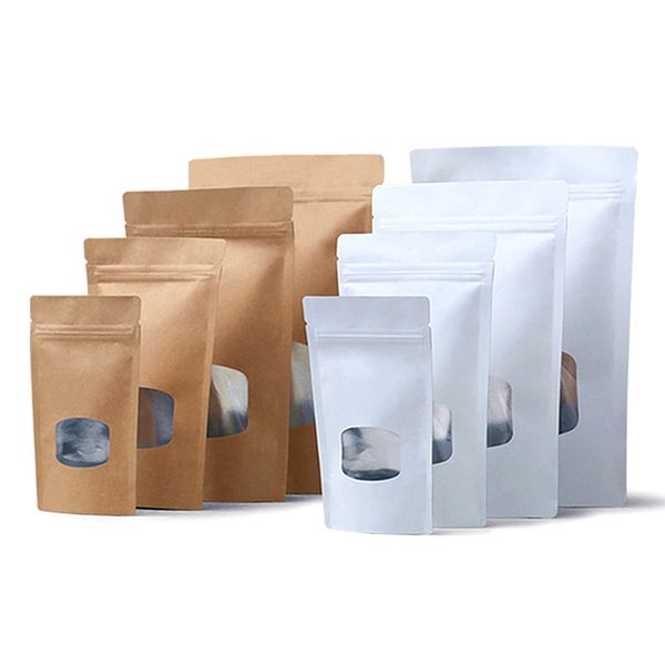 new 50pcs/lot white/kraft paper small window bag coffee beans nuts storage package bag snack biscuit window foil gift bags
new 50pcs/lot white/kraft paper small window bag coffee beans nuts storage package bag snack biscuit window foil gift bags