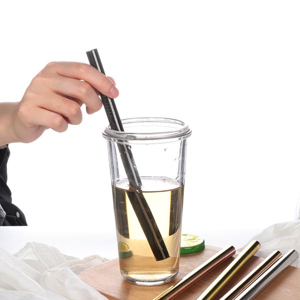 8/12mm*215mm colorful eco friendly reusable straw 304 stainless steel straw straight metal drinking straws for smoothies tapioca pearls milk
8/12mm*215mm colorful eco friendly reusable straw 304 stainless steel straw straight metal drinking straws for smoothies tapioca pearls milk