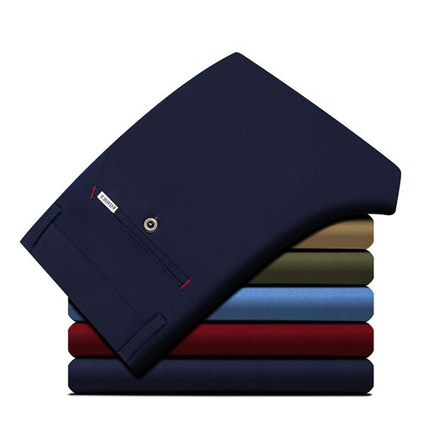 men's pants spring autumn fashion casual men cotton slim straight plus size trousers classic business suit, Black
men's pants spring autumn fashion casual men cotton slim straight plus size trousers classic business suit, Black