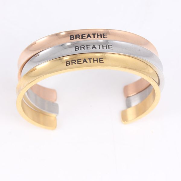 rose gold 316l stainless steel 7mm bangle breathe positive inspirational quote open cuff mantra bracelet for men and women gift, Black
rose gold 316l stainless steel 7mm bangle breathe positive inspirational quote open cuff mantra bracelet for men and women gift, Black