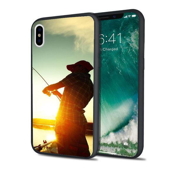 coque luxury sport fishing art phone case for iphone 11 pro xs max xr 8 7 6s plus 5s se 5 case black soft silicone tpu cover