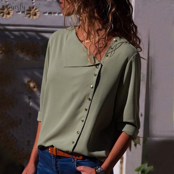 womens and blouses button irregular diagonal cap sleeve collar long sleeve loose female chiffon shirt woman clothes plus size, White
womens and blouses button irregular diagonal cap sleeve collar long sleeve loose female chiffon shirt woman clothes plus size, White