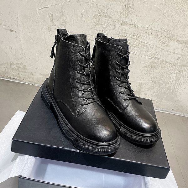 woman flat boots brand women's shoes leather booties boots-women zipper winter footwear round toe low fashion 2019 rock ladies, Black
woman flat boots brand women's shoes leather booties boots-women zipper winter footwear round toe low fashion 2019 rock ladies, Black