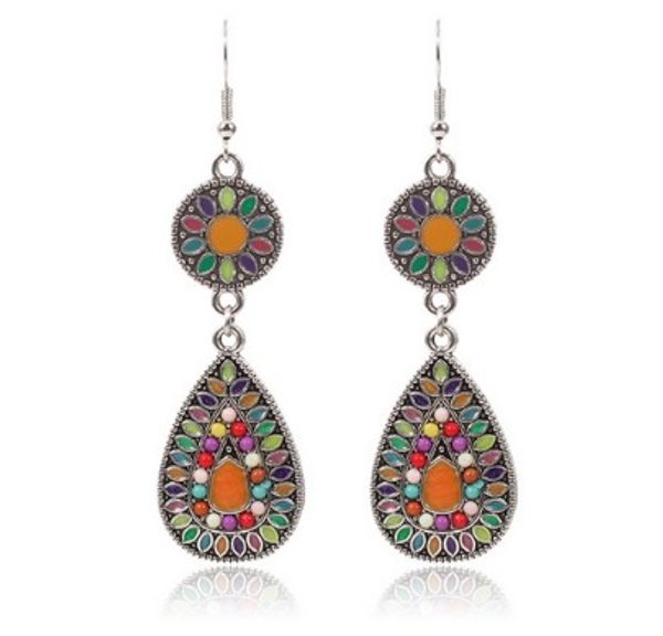 jewelry bohemian earrings geometric pattern multi color enamel metal dangle earrings for womens girls drop earrings, Silver
jewelry bohemian earrings geometric pattern multi color enamel metal dangle earrings for womens girls drop earrings, Silver