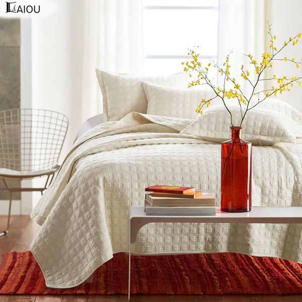 aiou ivory white king size bedspread coverlet comforter cotton 3pcs quilt set with pillow shams
aiou ivory white king size bedspread coverlet comforter cotton 3pcs quilt set with pillow shams