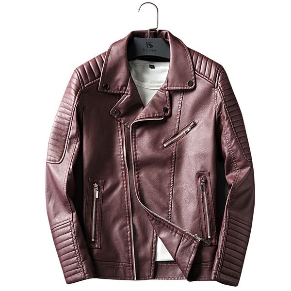 2018 new style men's youth fold-down collar leather jacket korean-style slim fit locomotive pu leather men's outerwear men's, Black
2018 new style men's youth fold-down collar leather jacket korean-style slim fit locomotive pu leather men's outerwear men's, Black