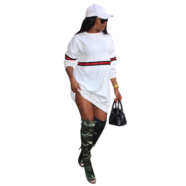 19ss Women Designer Hoodies Sexy Long Sleeve Stripe Patchwork Dresses Spring Autumn Girls O-neck Sweatshirt For Shipping
19ss Women Designer Hoodies Sexy Long Sleeve Stripe Patchwork Dresses Spring Autumn Girls O-neck Sweatshirt For Shipping