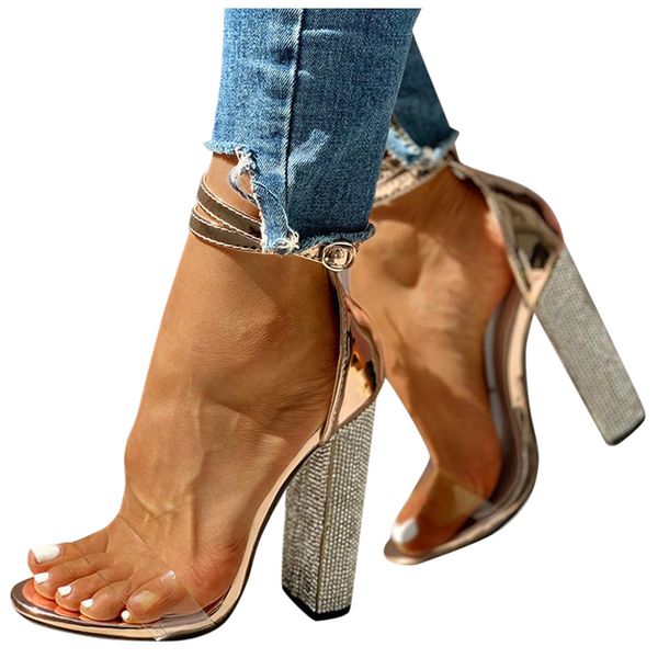 clear high heel summer sandals for women's shoes pvc buckle fish mouth transparent belt high heel sandals casual shoes, Black
clear high heel summer sandals for women's shoes pvc buckle fish mouth transparent belt high heel sandals casual shoes, Black