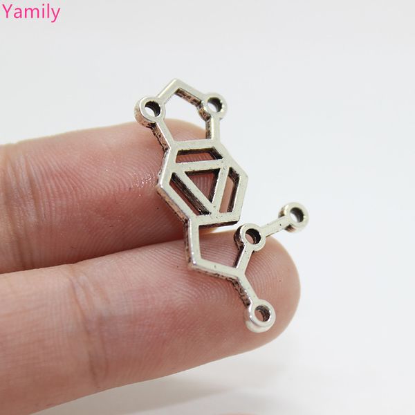 15pcs-- 31x17mm molecule charms antique silver tone molecule charm pendant 
15pcs-- 31x17mm molecule charms antique silver tone molecule charm pendant