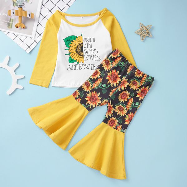 toddler kids baby girls clothes fashon cute letter floral print long sleeve sunflower print+flared pants baby girl outfits, White
toddler kids baby girls clothes fashon cute letter floral print long sleeve sunflower print+flared pants baby girl outfits, White