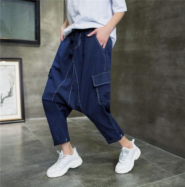 men's pants 2021 clohting fashion personality hiphop low crotch cross trousers harem plus size costumes, Black
men's pants 2021 clohting fashion personality hiphop low crotch cross trousers harem plus size costumes, Black