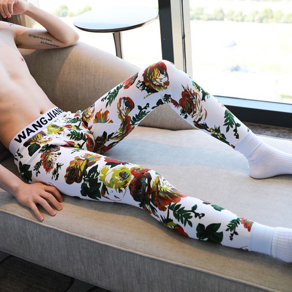 men printed long johns plus velvet mens warm pants elastic line of men's fashion cotton underwear tight legging long johns, Black;white
men printed long johns plus velvet mens warm pants elastic line of men's fashion cotton underwear tight legging long johns, Black;white