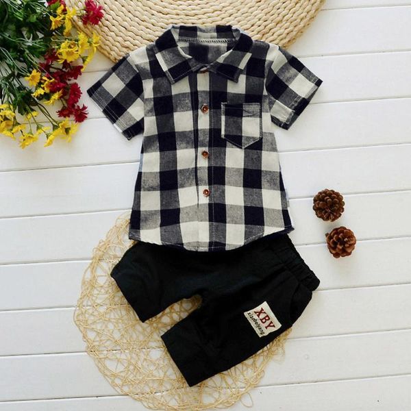 toddler kids baby boy plaid t shirt +shorts pants 2pcs outfits clothes set short sleeve cotton for babies summer clothing c#, White
toddler kids baby boy plaid t shirt +shorts pants 2pcs outfits clothes set short sleeve cotton for babies summer clothing c#, White
