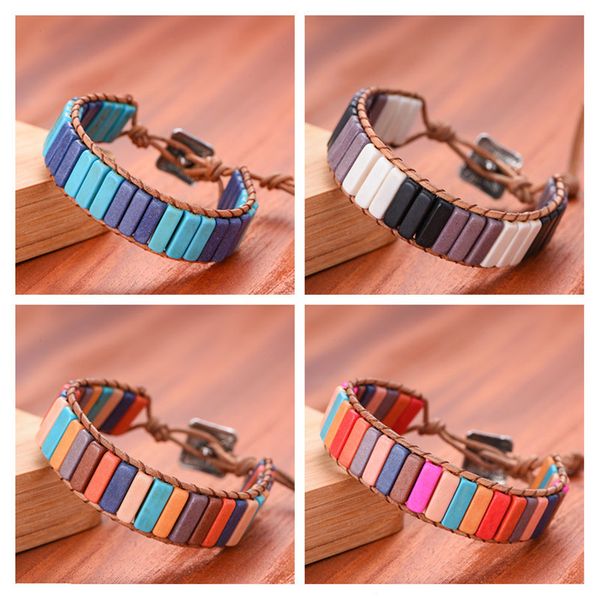 lzhlq couple bracelets gifts chakra bracelet jewelry handmade multi colorful natural stone tube beads leather wrap bracelet, Black
lzhlq couple bracelets gifts chakra bracelet jewelry handmade multi colorful natural stone tube beads leather wrap bracelet, Black