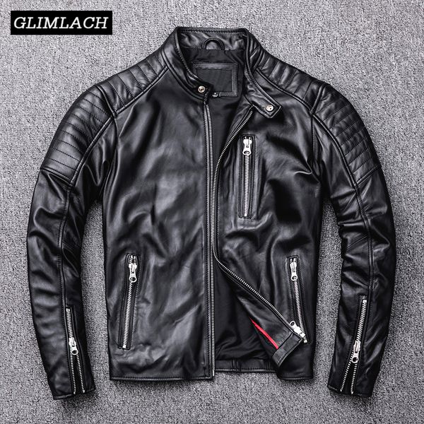 men real leather jackets brand genuine sheepskin soft motorcycle leather jacket biker black slim coats autumn new
men real leather jackets brand genuine sheepskin soft motorcycle leather jacket biker black slim coats autumn new