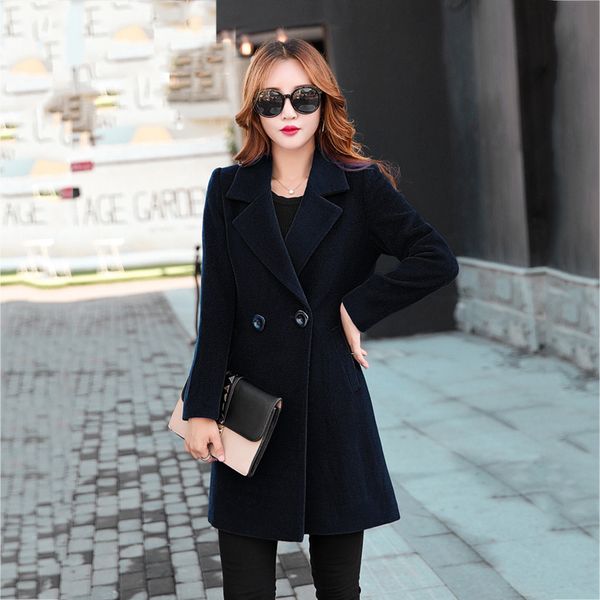 nice womens winter lapel wool office work formal slim coat trench jackets ladies long sleeve overcoat outwear manteau femme, Black
nice womens winter lapel wool office work formal slim coat trench jackets ladies long sleeve overcoat outwear manteau femme, Black