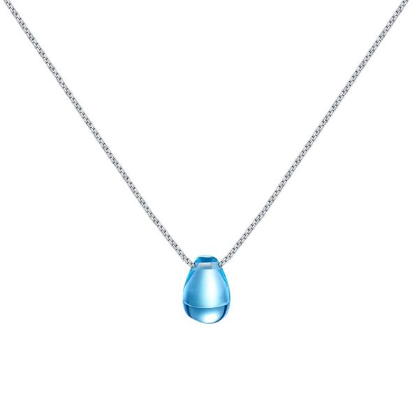 2019 fashion necklace female blue crystal clavicle chain korea simple temperament drop pendant for women necklaces boho jewelry, Silver
2019 fashion necklace female blue crystal clavicle chain korea simple temperament drop pendant for women necklaces boho jewelry, Silver