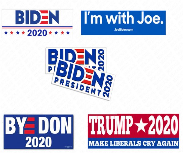 Joe Biden Pvc Sticker President Trump 2020 Bumper Decals 10pcs/lot Car Stickers Usa American Campaign Paster Wall Notebook Accessory D62903