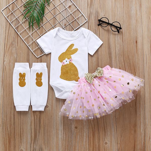 designer-baby girl easter outfit rabbit print romper short sleeve +dot tulle tutu skirt+tight pants 3 pieces sets toddler cotton clothing, White
designer-baby girl easter outfit rabbit print romper short sleeve +dot tulle tutu skirt+tight pants 3 pieces sets toddler cotton clothing, White