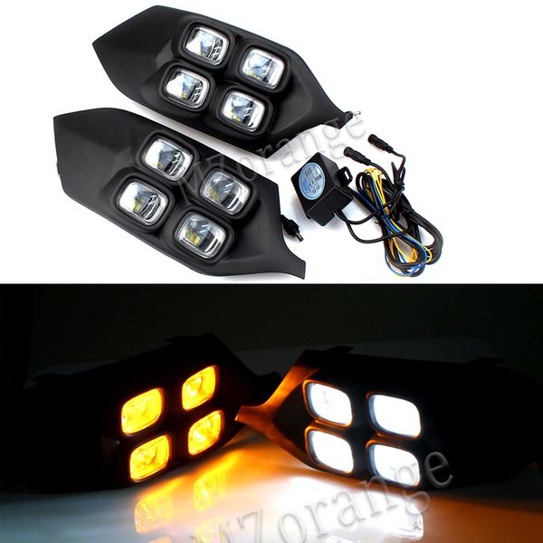 2pcs led daytime running light for mitsubishi pajero sport 2016 2017 2018 waterproof abs 12v car drl with yellow signal lamp
2pcs led daytime running light for mitsubishi pajero sport 2016 2017 2018 waterproof abs 12v car drl with yellow signal lamp