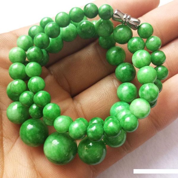 fashion natural han yu green round bead necklace lucky amulet women party jewelry, Silver
fashion natural han yu green round bead necklace lucky amulet women party jewelry, Silver