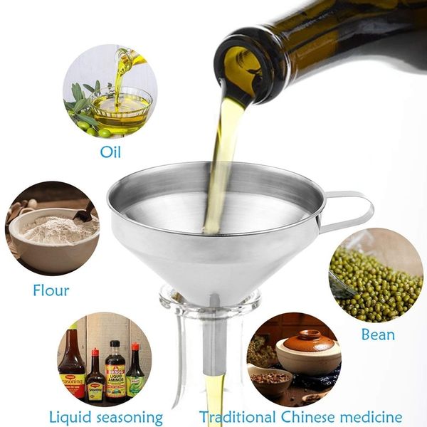 stainless steel 5 piece kitchen strainer funnel set, stainless steel funnel filter set with handle & detachable strainer for tra
stainless steel 5 piece kitchen strainer funnel set, stainless steel funnel filter set with handle & detachable strainer for tra