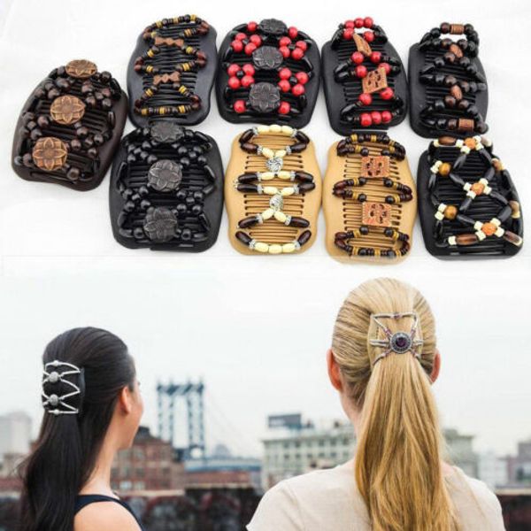 2019 vintage hair comb women girls accessories stretchy wooden hair comb butterfly bead double clips, Blue;gray
2019 vintage hair comb women girls accessories stretchy wooden hair comb butterfly bead double clips, Blue;gray