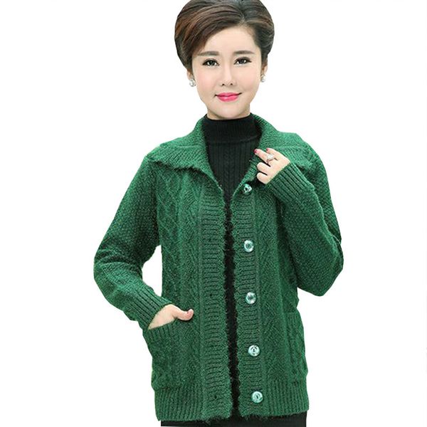 middle age plus size winter women wool sweater cardigan coat 2017 mother clothes thicker christmas sweater pull femme hiver z208, White;black
middle age plus size winter women wool sweater cardigan coat 2017 mother clothes thicker christmas sweater pull femme hiver z208, White;black