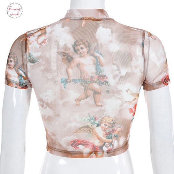 2019 мода ангел печатный половина высокий воротник tshirt dew navel сетки с коротким рукавом футболка короткие тонкий полосатая рубашка sexy, White
2019 мода ангел печатный половина высокий воротник tshirt dew navel сетки с коротким рукавом футболка короткие тонкий полосатая рубашка sexy, White